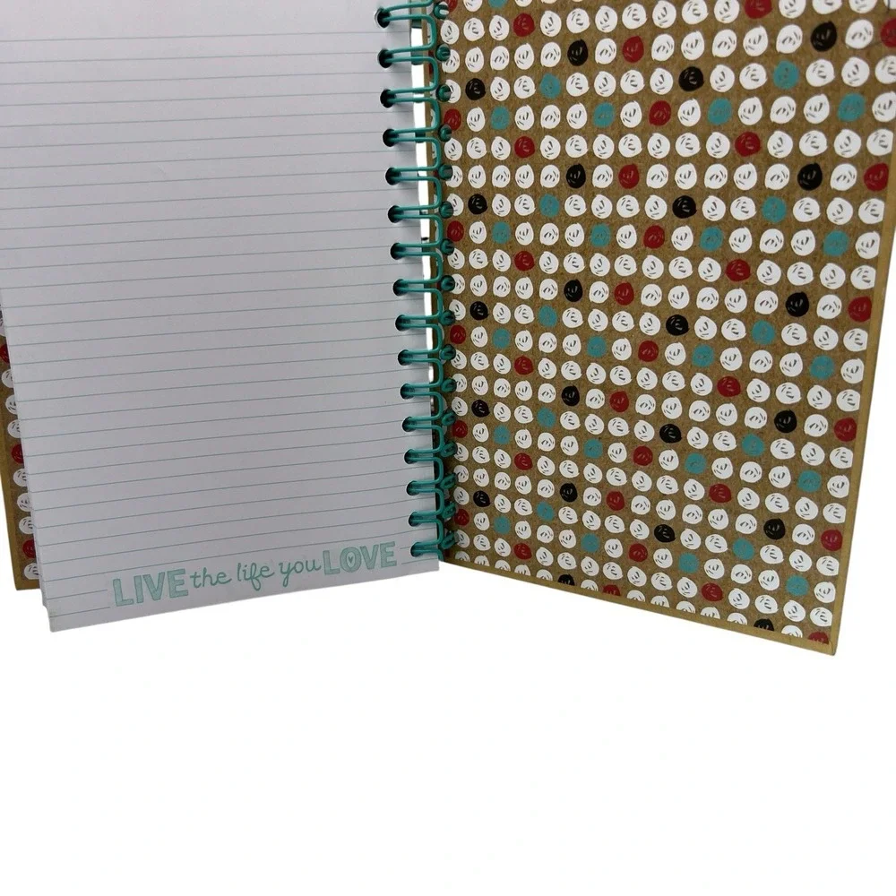 Live the Life You Love Spiral Journal‎ Notebook Inspirational Quote Lined Pages